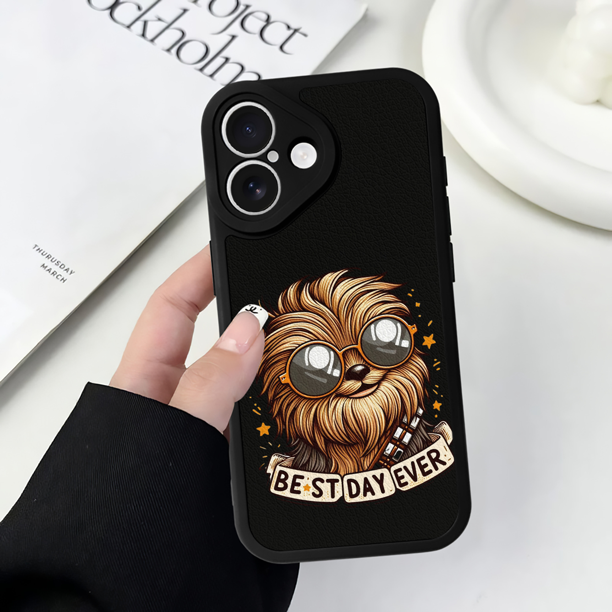 （画像用） スター・ウォーズ Star Wars 【iPhone 16シリーズ対応】シリコンスマホケース（レザー調） 材質：シリコン